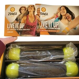 Zumba Gold Live It Up 3 DVD Set with Toning Sticks‎ and Healthy Living Guide